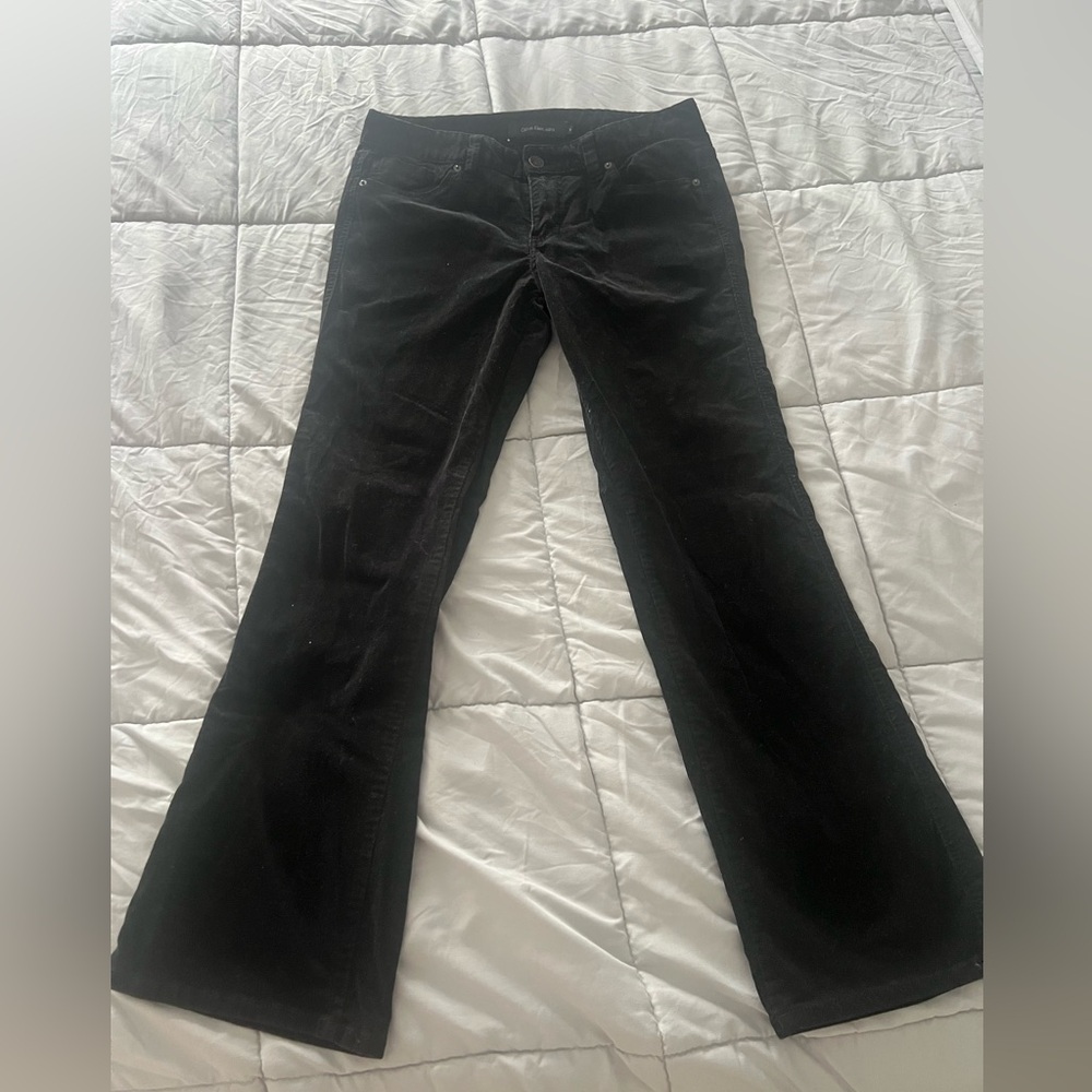 Calvin Klein Women's Black Corduroy Flare Jeans